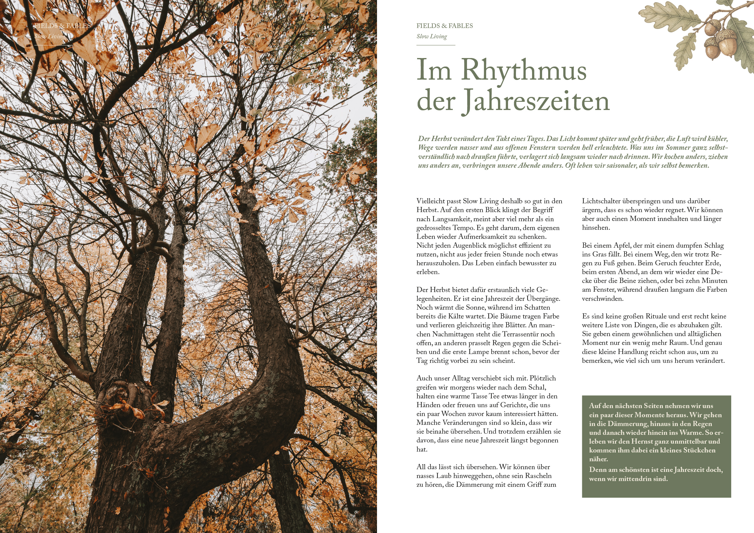 Inhaltsseite aus dem Herbstjournal 2026