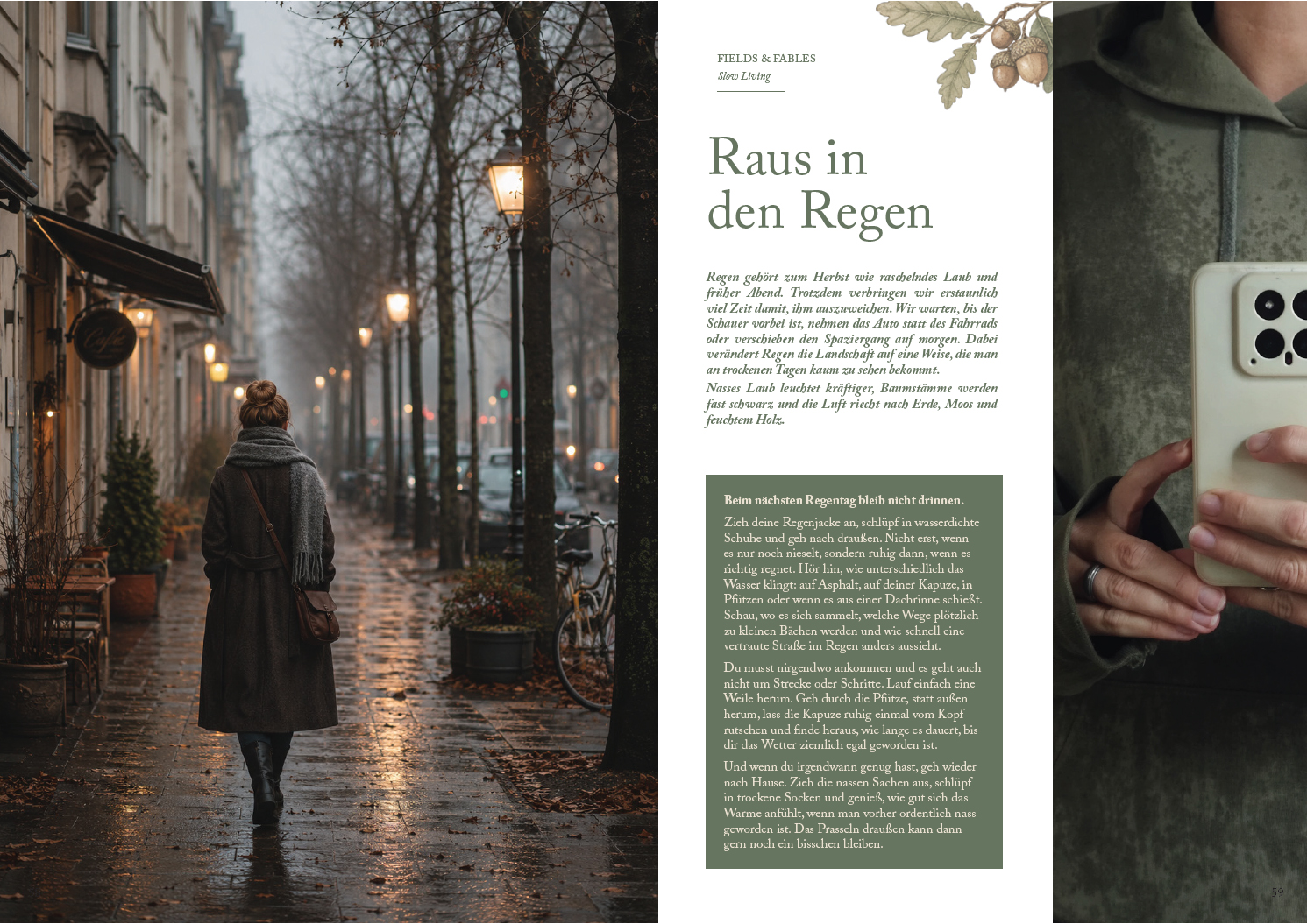 KI-generiert und redaktionell bearbeitet von Fields & Fables, Inhaltsseite aus dem Herbstjournal 2026
