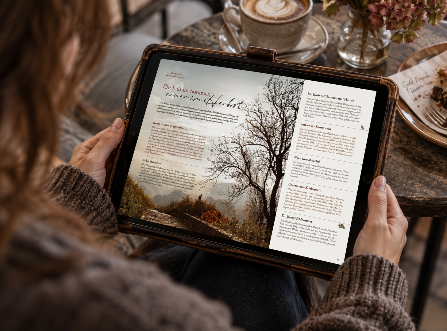 KI-generiert und redaktionell bearbeitet von Fields & Fables, Inhaltsseite aus dem Herbstjournal 2026
