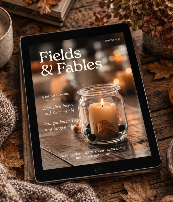 KI-generiert und redaktionell bearbeitet von Fields & Fables, Inhaltsseite aus dem Herbstjournal 2026